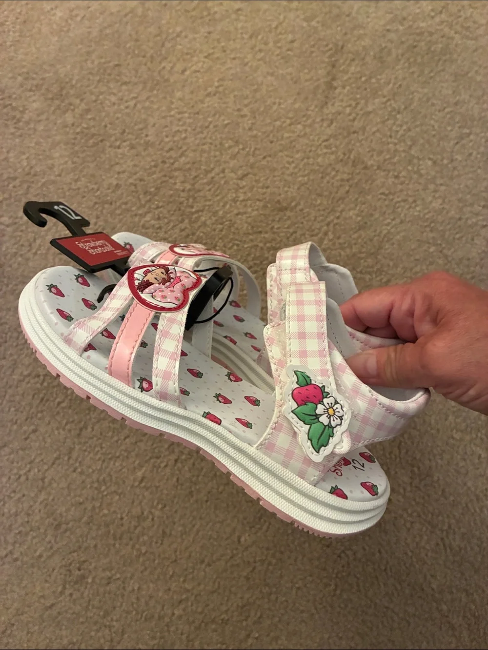 Strawberry Shortcake Velcro Sandals - Various Sizes